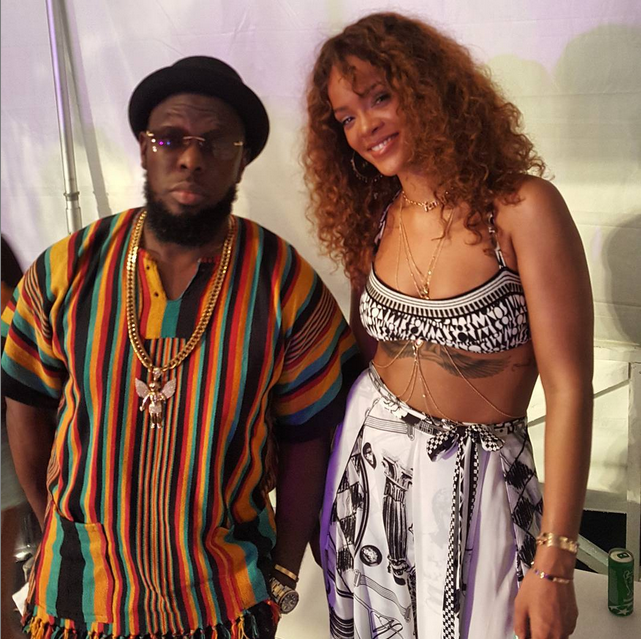 Rihanna Dances Backstage as Timaya Performs "Bum Bum" @ Crop Over 2015 Festival, Barbados