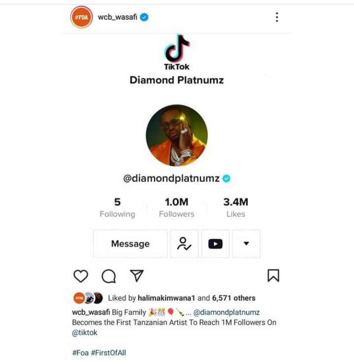 Diamond Platnumz Tiktok  Screenshot