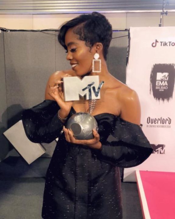Tiwa Savage Wins Best African Act At The MTV EMAs 2018