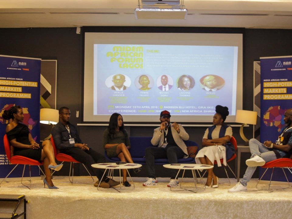 Panel 1; L-R  Laverine Thomas, Wale Davies, Yemisi Falaye, Michael Ugwu, Waje Iruobe, and Nosa Dag  Aghayere Midem
