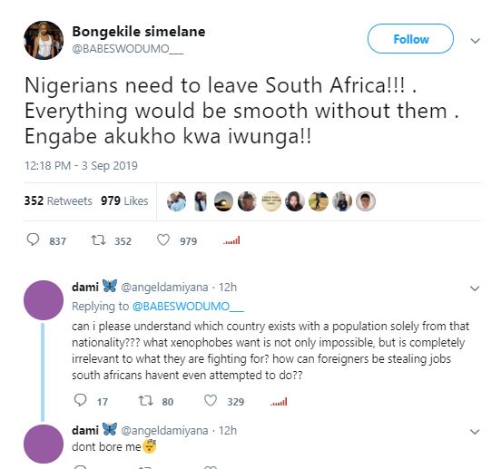 Xenophobia Babe Wodumo