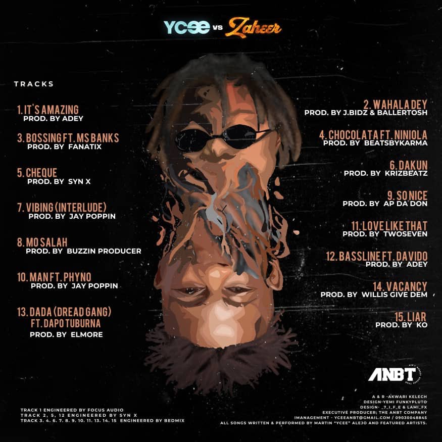 Ycee unvails Tracklist, Release Date for Album - Ycce Vs Zaheer | Notjustok