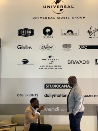 Timi Dakolo Efe Ogbeni at the Record Deal signing With Virgin EMI Records