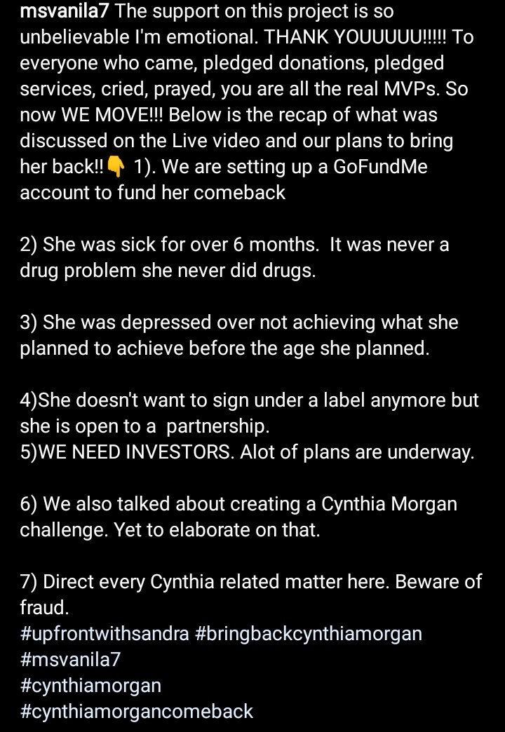 Why The Cynthia Morgan Story Hurts 