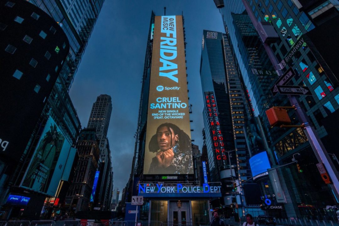 Cruel Santino's Spotify Juneteenth 2020 Display @ Times Square, NY