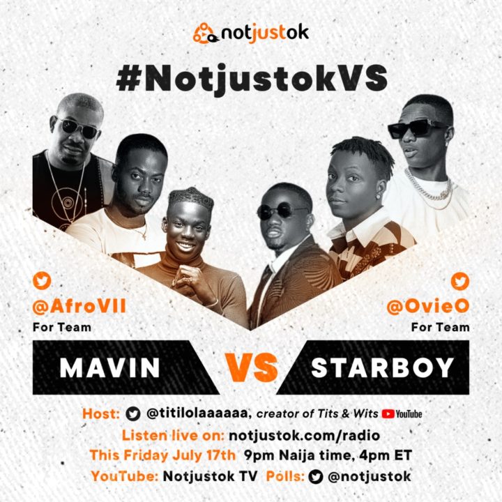 LIVE STREAM: Mavin VS Starboy | #NotjustokVS