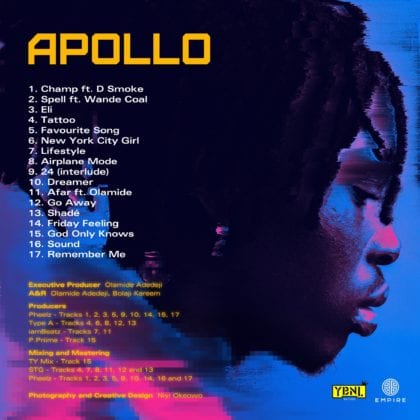 Fireboy Apollo tracklist