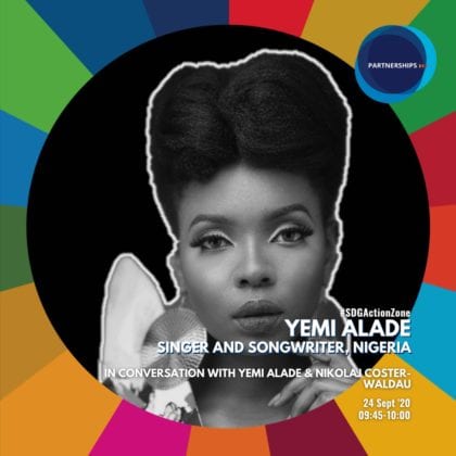 Yemi Alade UN SDG Actions Jaime Lannister Nikolaj