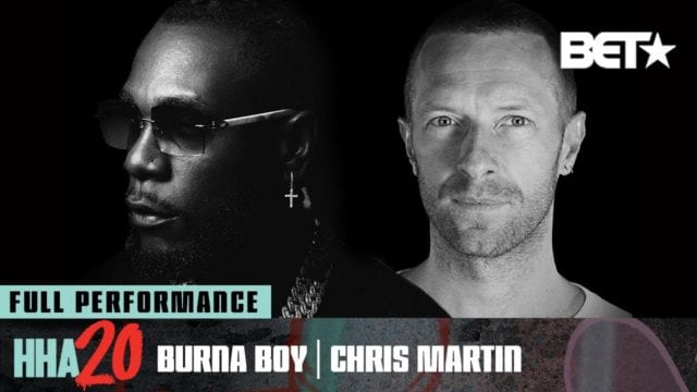 Burna Boy & Chris Martin perform 'Monsters You Made' @ BET #HipHopAwards 2020 | WATCH
