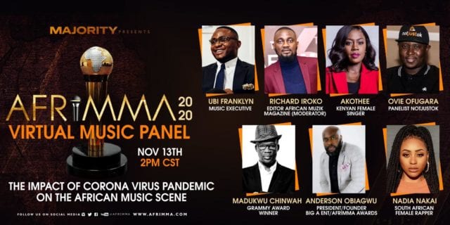 AFRIMMA 2020 Virtual Music Panel set to hold on Friday, Nov 13