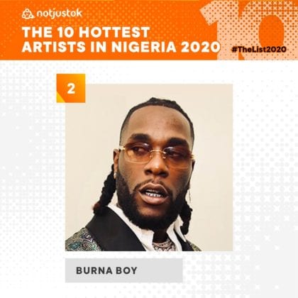 Burna Boy - The 10 Hottest Artists in Nigeria 2020 | #TheList2020