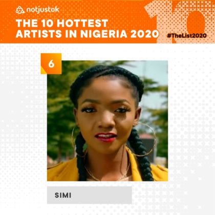 Simi - The 10 Hottest Artists in Nigeria 2020 | #TheList2020