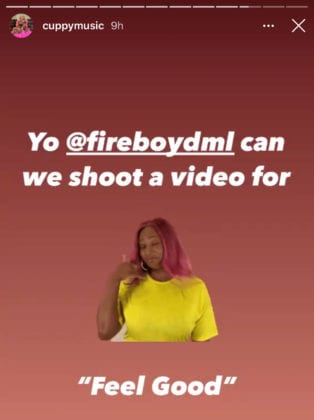 DJ Cuppy Set To Shoot ‘Feel Good‘ Video with Fireboy DML 