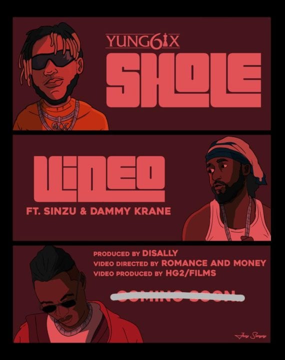 Yung6ix, Sinzu, Dammy Krane - Shole