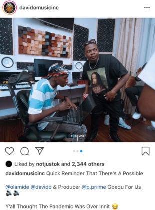 Davido and Olamide Collaboration 