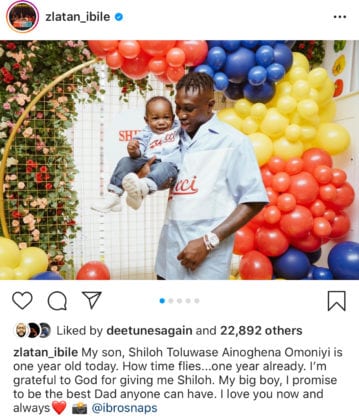 Zlatan Ibile Son’s Birthday