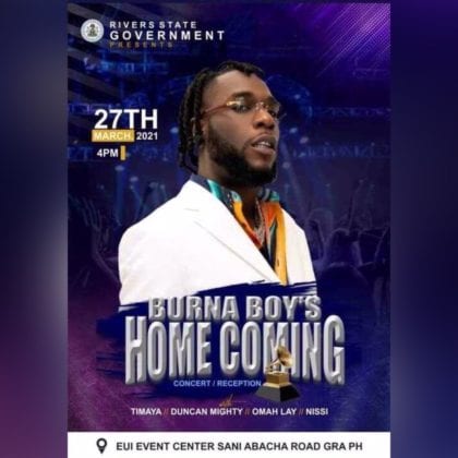 Burna boy Homecoming concert