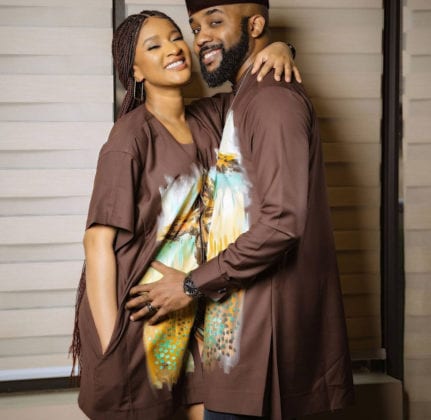 Adesua Etomi Twins. Banky W and Adesua Etomi