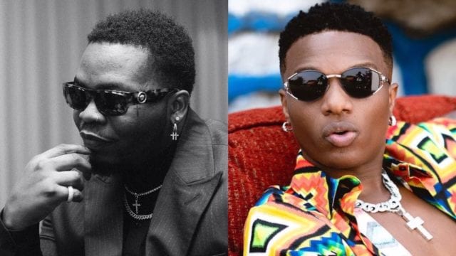 Olamide receives made in lagos gift pack from Wizkid