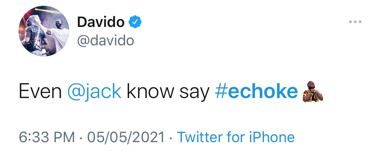 Davido Gets Twitter Emoji For ‘E Choke’ Notjustok