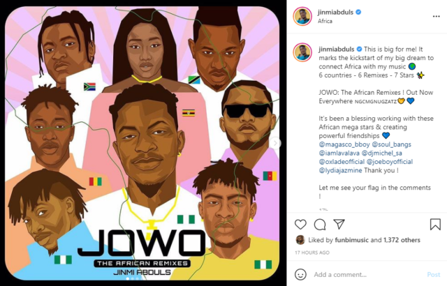 Listen To All Six African Remixes for Jinmi Abduls' 'Jowo' | NotjustOK