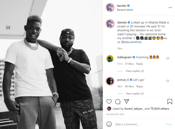 Yung Blue and Davido to Shoot Video in Nigeria | See Details