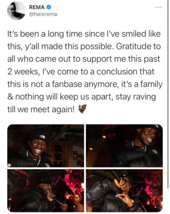 'Stay Raving Till We Meet Again' - Rema Ends US Club Tour in Philadelphia