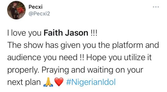 Nigerians React as Faith Jason Exits Nigerian Idol at Top 4 Stage