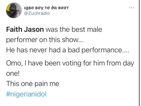 Nigerians React as Faith Jason Exits Nigerian Idol at Top 4 Stage