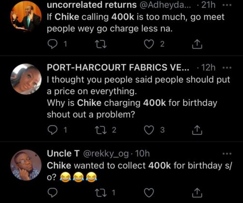 Chike Birthday Fee