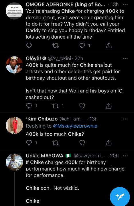 Chike Birthday Fee