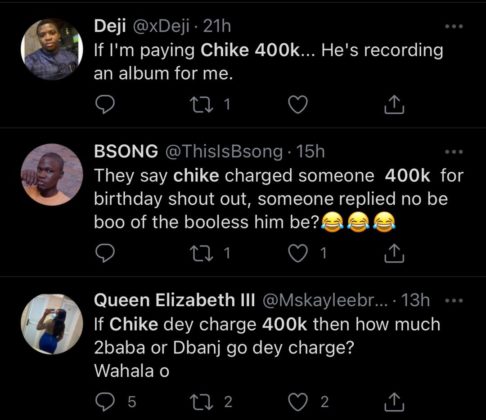 Chike Birthday Fee