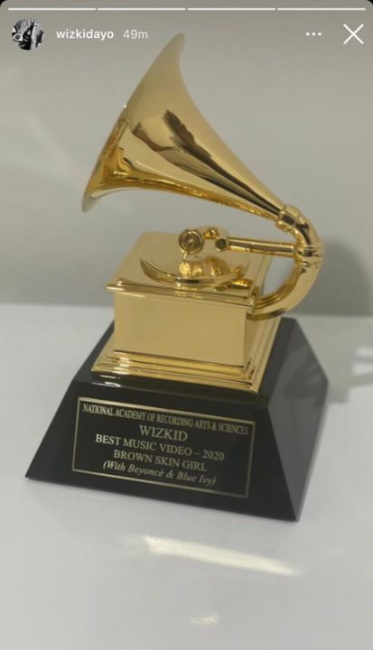 Wizkid Grammy Plaque