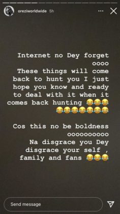 Orezi Extends Warning to Ex-Housemates on BBNaija Reunion