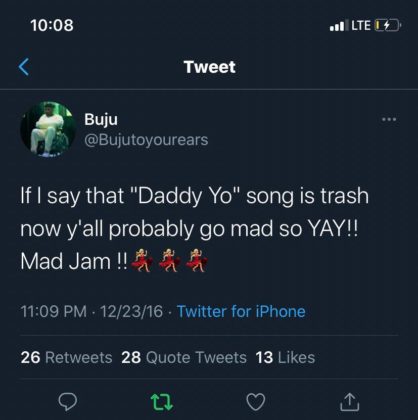 Buju is Trending Because of Wizkid & Davido. Here's Why NotjustOK Old Tweets Twitter