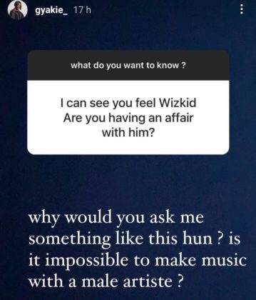 Gyakie Reacts To Assumption of Having an affair With Wizkid