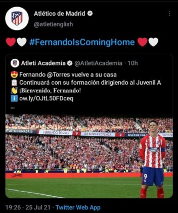 Fernando Torres in Atletico Madrid Stadium