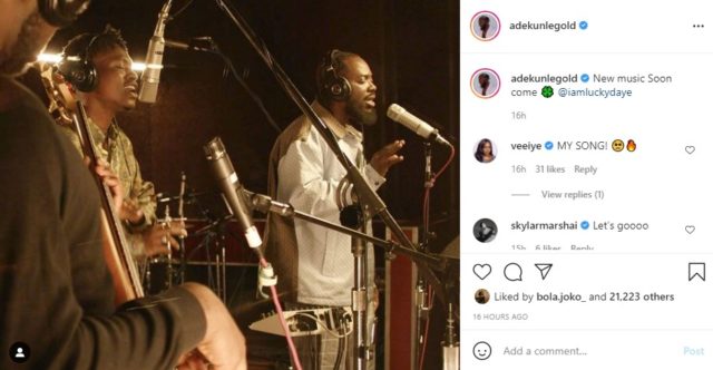 Adekunle Gold Set to Drop New Music Soon Featuring Lucky Daye