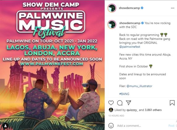 Show Dem Camp Unveil Plans for Palmwine Music Fest Tour