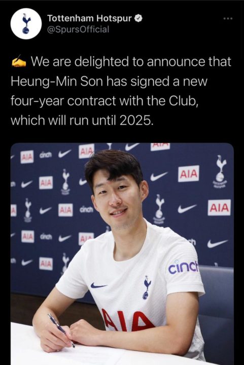 Son Sings Four-Year Contract