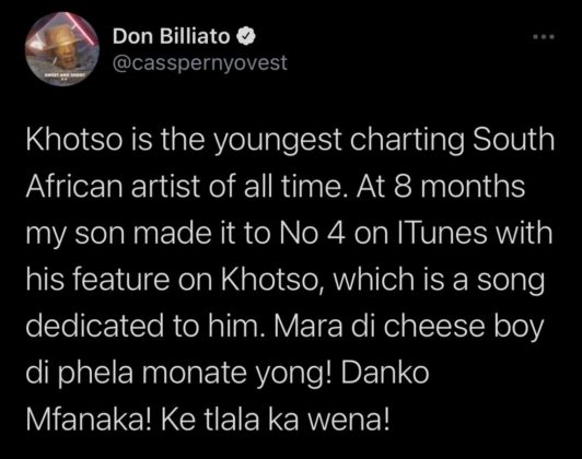 Cassper Nyovest Son Khotso