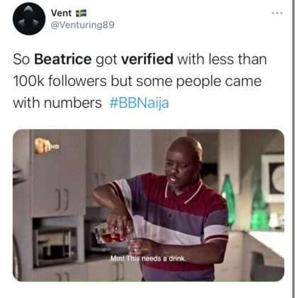 BBNaija Beatrice Becomes First Verified Housemate on Instagram Reactions NotjustOK