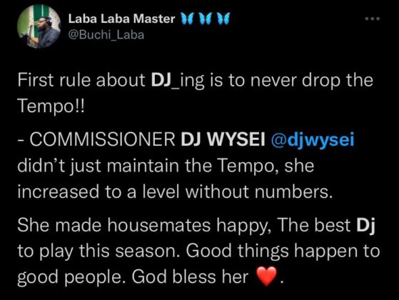 BBNaija Update DJ Wysei Gets Accolades for Party Performance NotjustOK