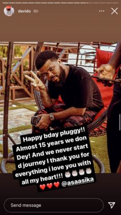 Davido Pens Lovely Note to Manager, Asa Asika on His Birthday | READ