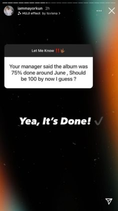 Mayorkun Drops New Update About Second Album Read Instagram NotjustOK