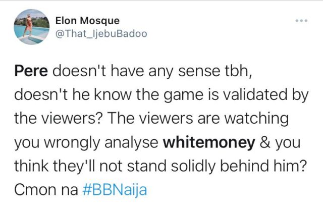 BBNaija Updates Pere Sacks WhiteMoney from Kitchen Duties NotjustOK