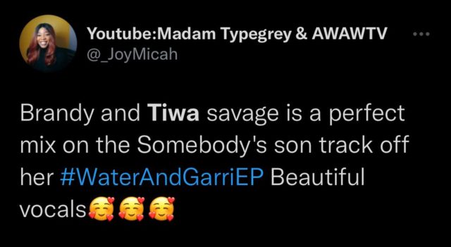 Tiwa Savage Water & Garri EP Reactions