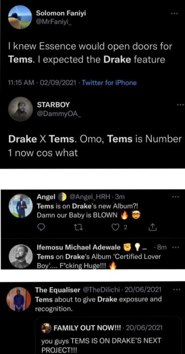Drake Tems Certified Lover Boy Album