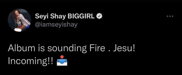 Seyi shay new album
