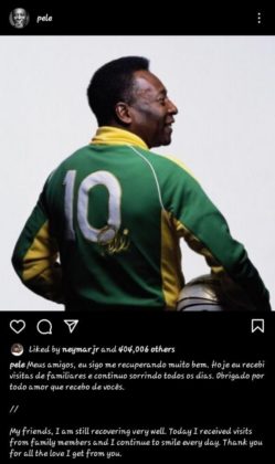 Pele's Instagram post